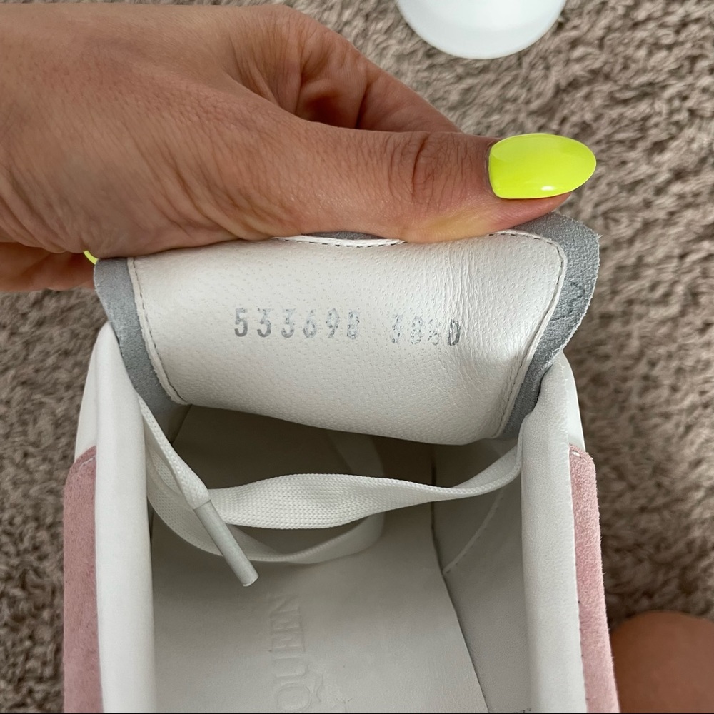 Alexander McQueen Women's Suede Oversized Sneakers White Lilac size 8 - Picture 4 of 5